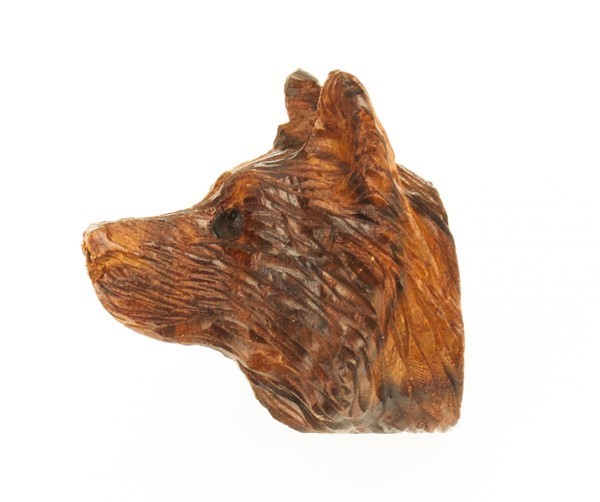 Wolf Head 3 D Magnet Ironwood Carving Earthview